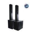 GloboStar® FDB K806+K118BAS 98027-98028-SET PA Column System - Ενεργό Αυτοενισχυόμενο Σετ Ηχείων & Subwoofer Column Κολωνάτο με Ψηφιακό Ενισχυτή SA2.68 AC 220V-50-60Hz -1200W RMS-4Ω + 960W RMS-6Ω (8640W Peak) - IP20 - Μαύρο - Σετ 4 Τεμαχίων